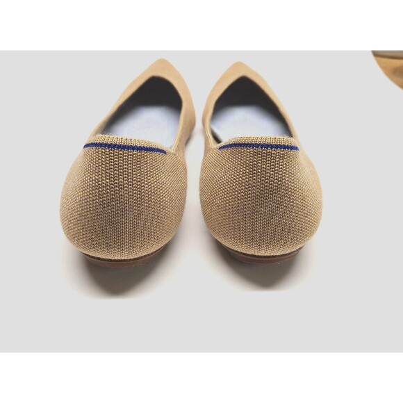 Rothy's Pointed Toe Flats 10 Beige Nude Camel OG Shoe Women - Picture 3 of 8